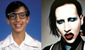 A la izquierda, Josh Saviano; a la derecha, Brian Warner, musicalmente conocido como Marilyn Manson.